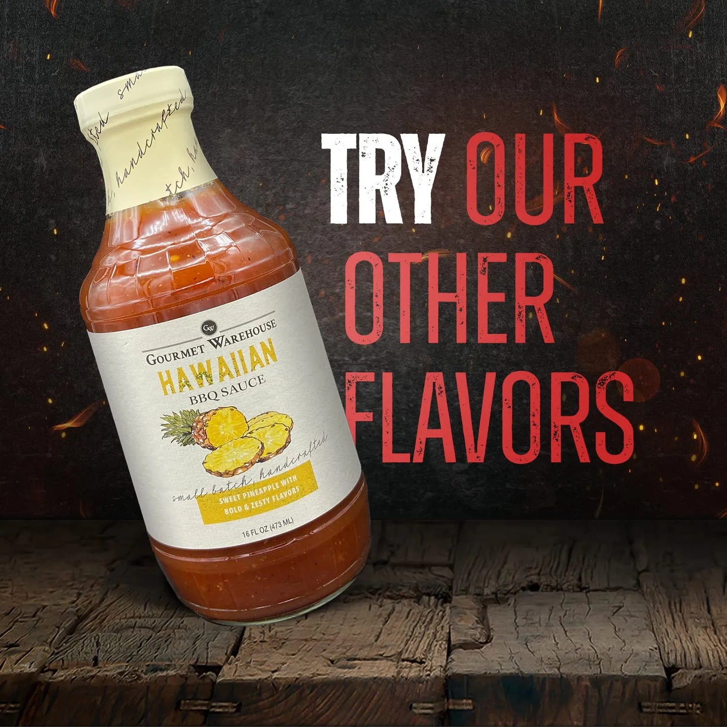 Gourmet Warehouse Kickin' Strawberry BBQ Sauce, 16 oz - Gluten Free, No HFCS - Pack of 2
