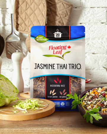 Floating Leaf Rice Variety Pack - Jasmine Thai Rice Trio, Wild Rice Blend, Prairie Blend and Ancient Field Blend - Non Gluten, Non-Gmo, Kosher, Vegan - Pack of 4