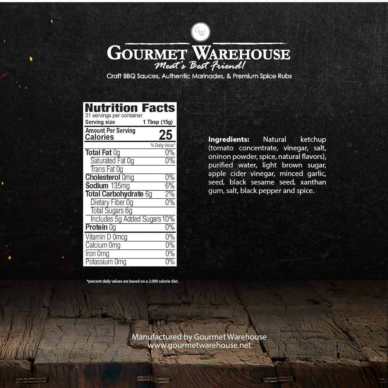 Gourmet Warehouse Everything Bagel BBQ Sauce, 16 oz - Gluten Free, No HFCS - Pack of 2