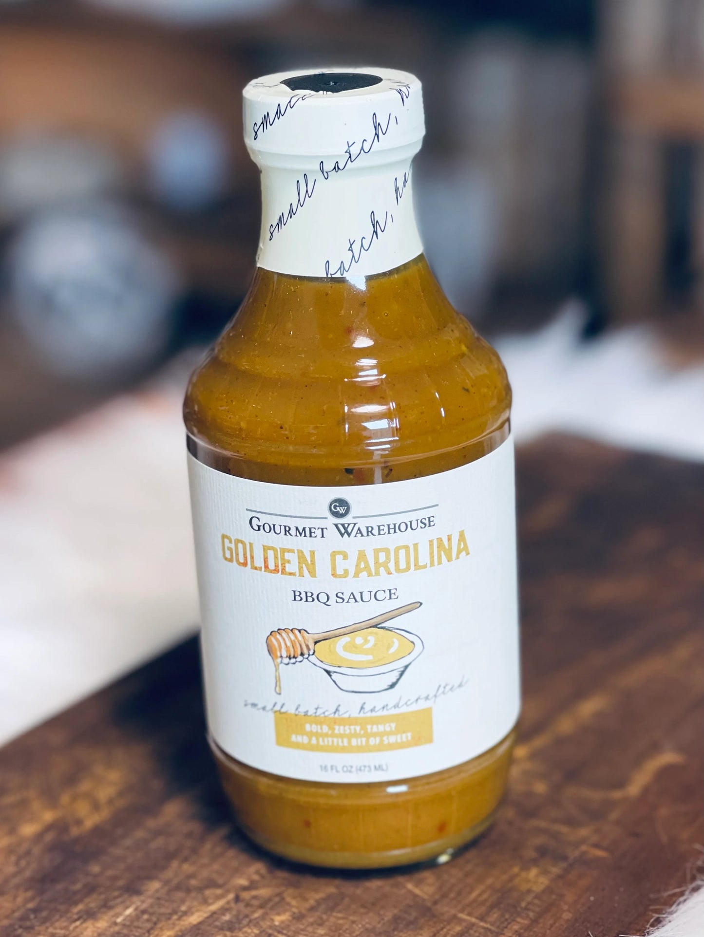 Gourmet Warehouse Golden Carolina BBQ Sauce, 16 oz - Gluten Free, No HFCS - Pack of 2