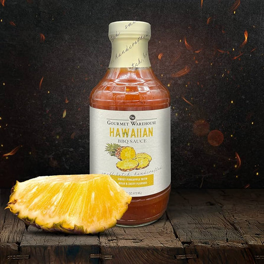 Gourmet Warehouse Hawaiian BBQ Sauce, 16 oz - Gluten Free, No HFCS - Pack of 2