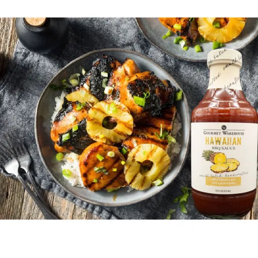 Gourmet Warehouse Hawaiian BBQ Sauce, 16 oz - Gluten Free, No HFCS - Pack of 2