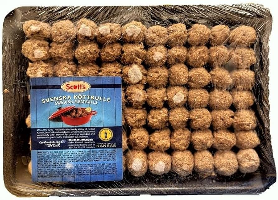 Scotts Homemade Swedish Meatballs - 2 1b Tray