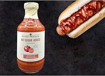 Gourmet Warehouse Sugar Added Ketchup and Sugar Free BBQ Sauce Handcrafted In Small Batches Gluten-Free, HFCS-Free, Keto Friendly, Paleo, Delicious Sauce, 16 oz - Pack of 2