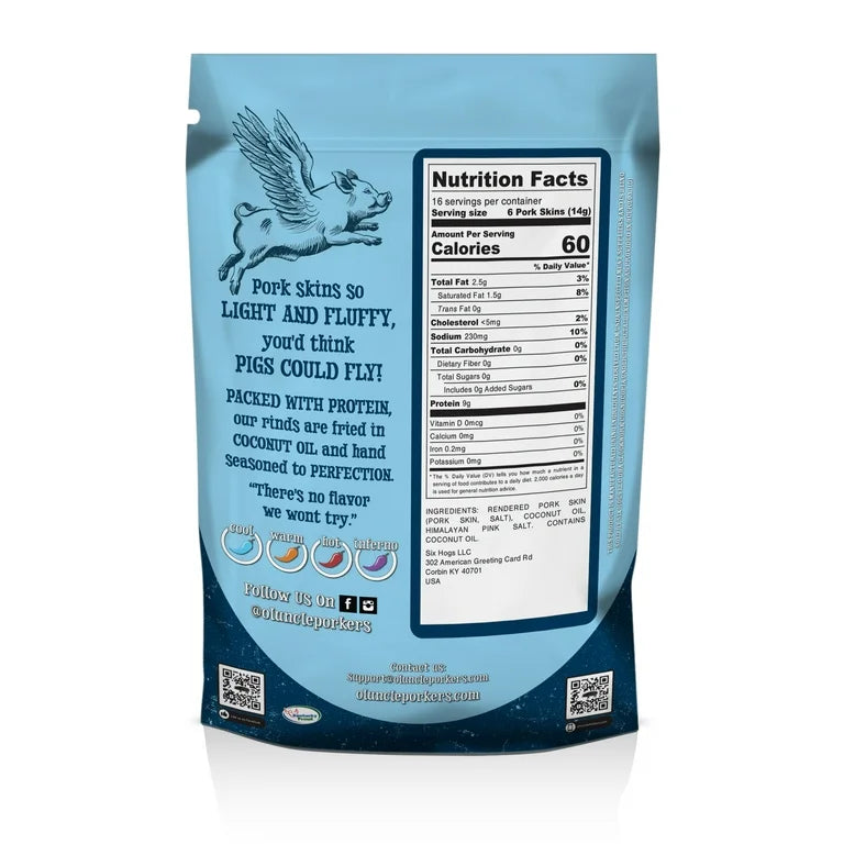 Keto Friendly Himalayan Pink Salt Pork Rinds