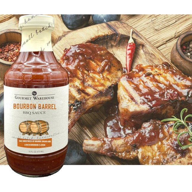Gourmet Warehouse Variety Pack BBQ Sauce, Unique Flavor Barbecue Sauces Handcrafted In Small Batches Gluten-Free, HFCS-Free, Delicious Sauce, 16 oz- Pack of 6