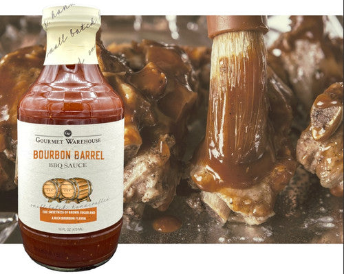 Gourmet Warehouse Bourbon Barrel Barbecue BBQ Sauce, 16 oz - Gluten Free, No HFCS - Pack of 2