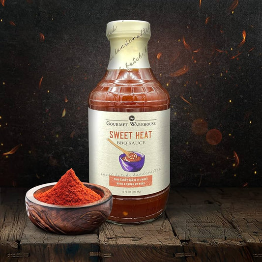 Gourmet Warehouse Sweet Heat Barbecue BBQ Sauce, 16 oz - Gluten Free, No HFCS - Pack of 2