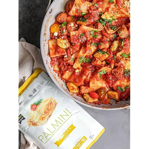 Palmini Pouch Variety Pack (Hearts of Palm) - Linguine | Angel Hair | Lasagna | Rice | Mashed Gluten Free - Pack of 5