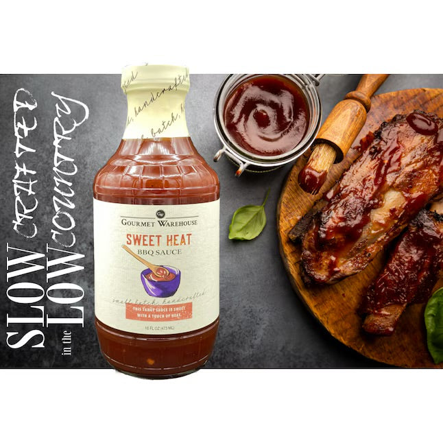 Gourmet Warehouse Sweet Heat Barbecue BBQ Sauce, 16 oz - Gluten Free, No HFCS - Pack of 2