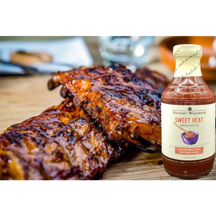Gourmet Warehouse Sweet Heat Barbecue BBQ Sauce, 16 oz - Gluten Free, No HFCS - Pack of 2