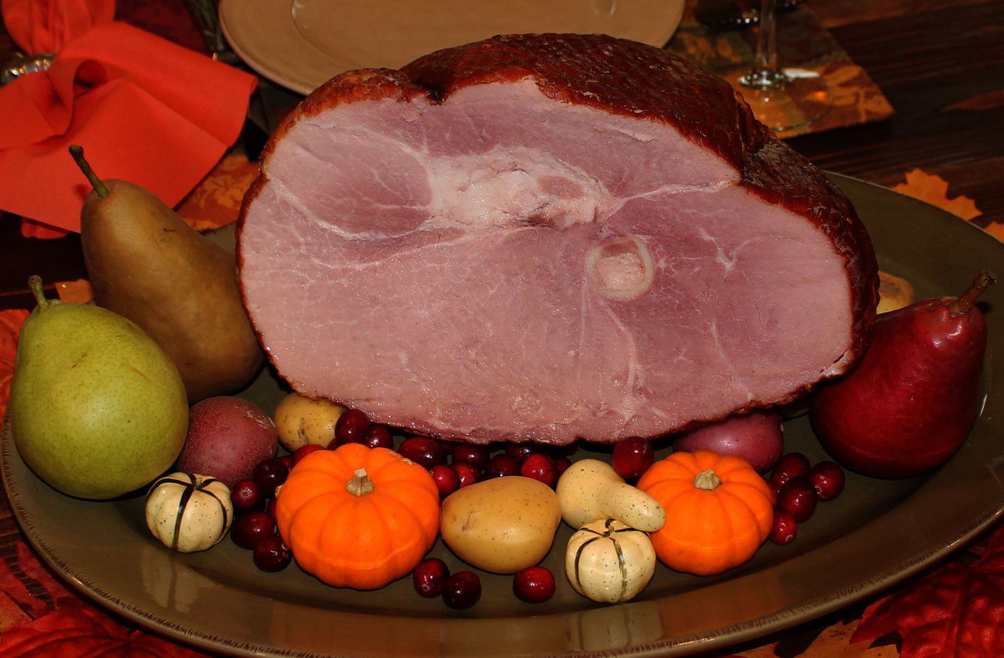 Beeler’s Non-GMO Uncured Hickory Smoked Bone-In Half Ham, 6 - 8lb