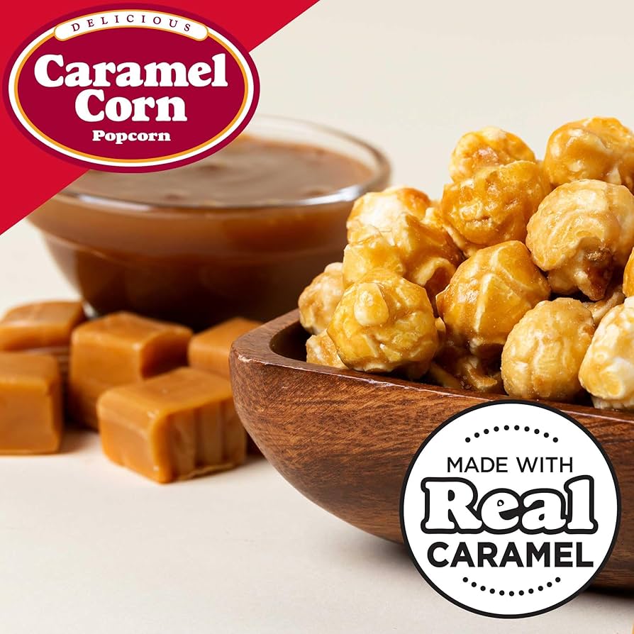 Popcornopolis Caramel Popcorn Snacks - Gluten Free, Non-GMO, 2.65 oz - Pack of 12