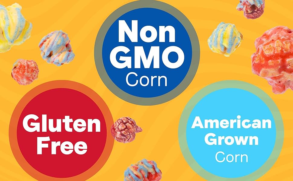 Popcornopolis Unicorn Popcorn Snacks - Gluten Free, Non-GMO, 2.65 oz - Pack of 12