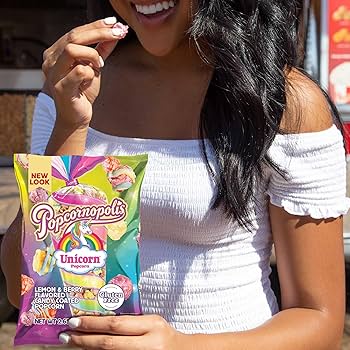 Popcornopolis Unicorn Popcorn Snacks - Gluten Free, Non-GMO, 2.65 oz - Pack of 12