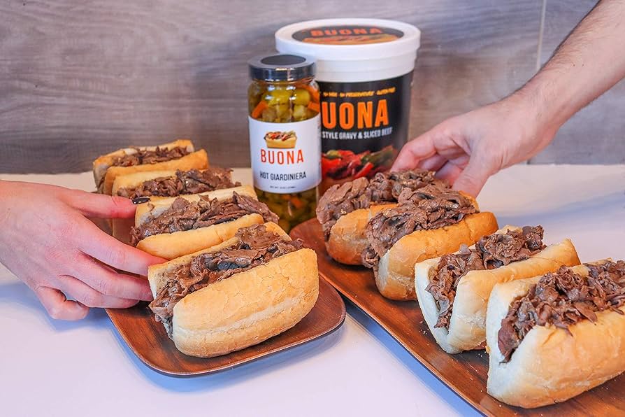Buona Chicago Italian Beef Sandwich Kit - Pack of 16