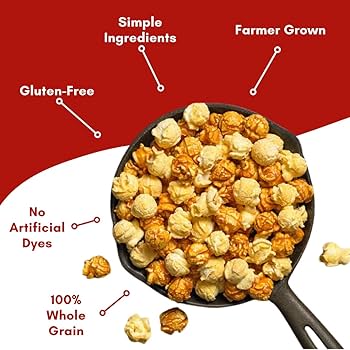 Colorado Jack Caramel Popcorn, Real Butter & Vanilla, Shareable Bags, 8 oz - Gluten Free - Pack of 3