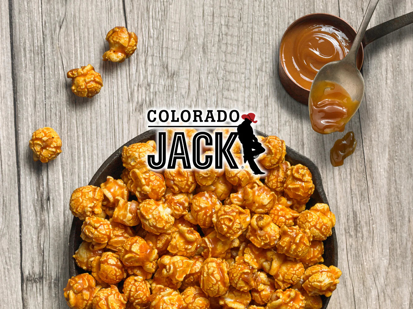 Colorado Jack Caramel Popcorn, Real Butter & Vanilla, Shareable Bags, 8 oz - Gluten Free - Pack of 3