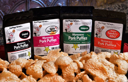 Microwave Pork Rinds Top Flavors, Low Carb, Gluten Free - 2 oz - Pack of 4