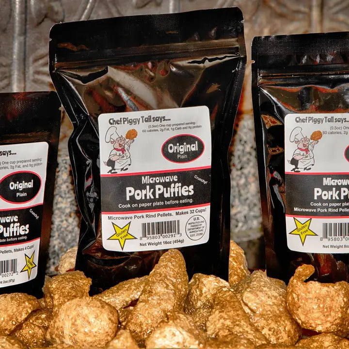 Microwave Pork Rinds Top Flavors, Low Carb, Gluten Free - 2 oz - Pack of 4