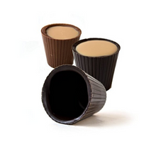 Belgium Dark Chocolate Liquor / Liqueur Cups - includes 64 Dark Chocolate Ready to Fill Cups, Mini Dessert Shells
