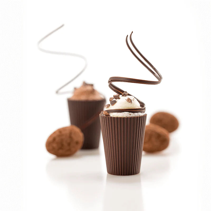 Belgium Creamy Milk Chocolate Liquor / Liqueur Cups - includes 64 Milk Chocolate Ready to Fill Cups, Mini Dessert Shells