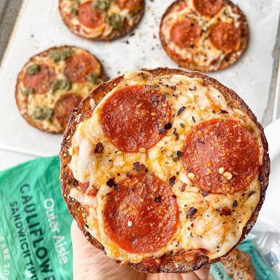 OUTER AISLE Cauliflower Pizza Crusts - Italian - Keto, Gluten Free - Pack of 10