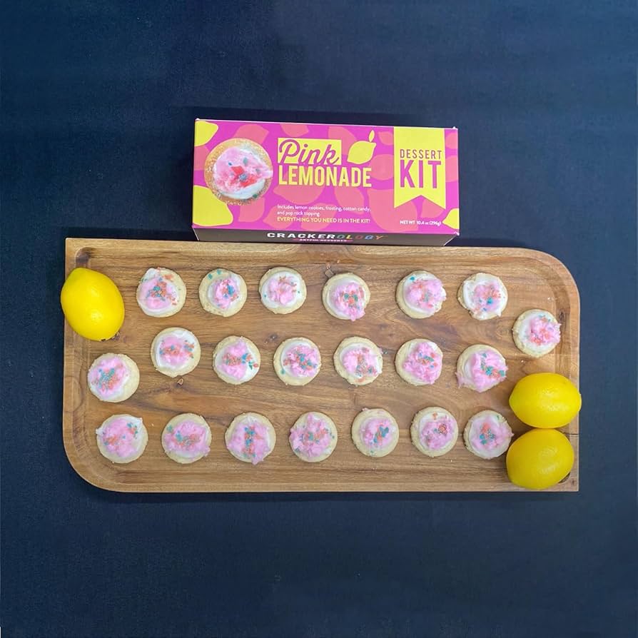 Gourmet Artisan Pink Lemonade Crackers Dessert Snack Kit - 20 Count