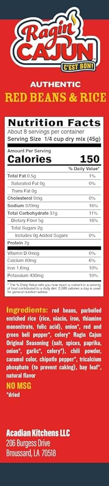 Ragin Cajun Red Beans and Rice Mix