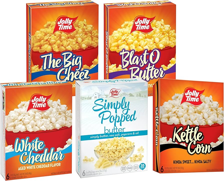 Gluten Free, Non-GMO Microwave Popcorn Variety Pack, Five Flavors, 6 Bags Per Variety