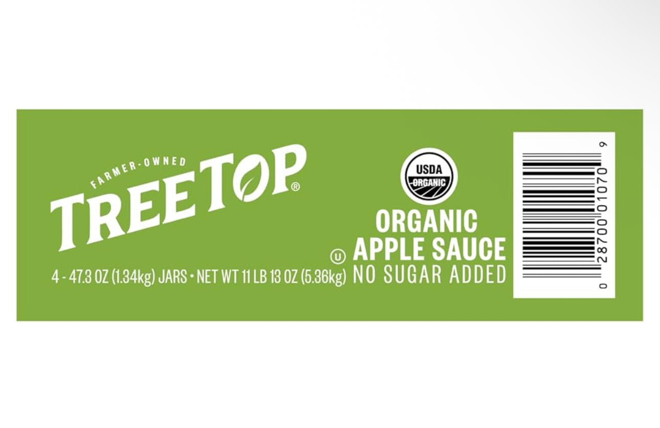 Tree Top No Sugar Added Organic Apple Sauce, 47.3 oz