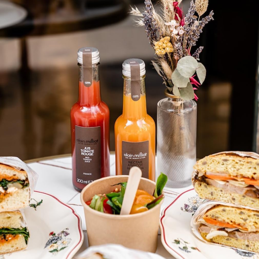 Alain Milliat Nectar Sample Variety Pack, 6.8 Fl Oz Glass Bottle, GMO-Free Apples, Imported from France - Pack of 6