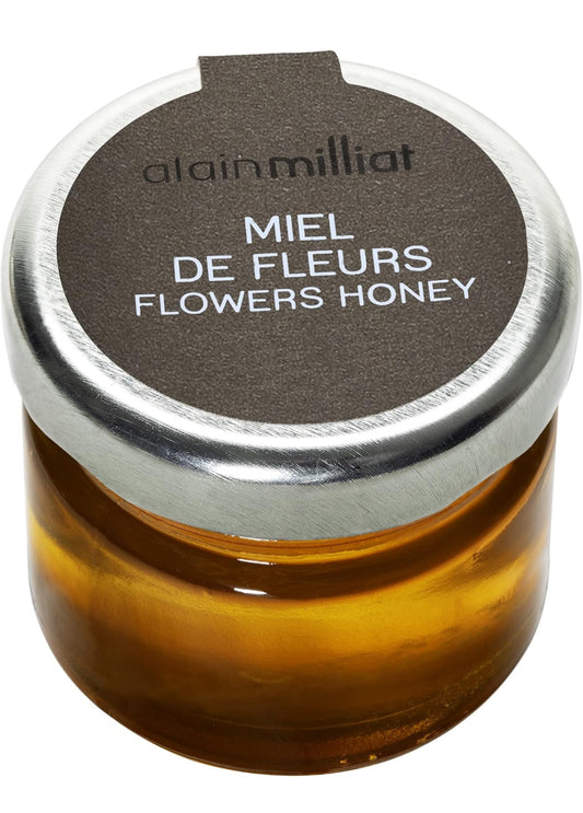 Alain Milliat Honey Minis, 1 Oz Jar - 48 Glass Jars per Case,  Imported from France