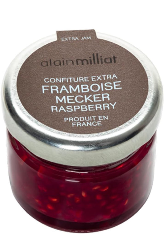 Alain Milliat Mecker Raspberry Jam Minis, 1 Oz Jar - 60 Glass Jars per Case,  Imported from France