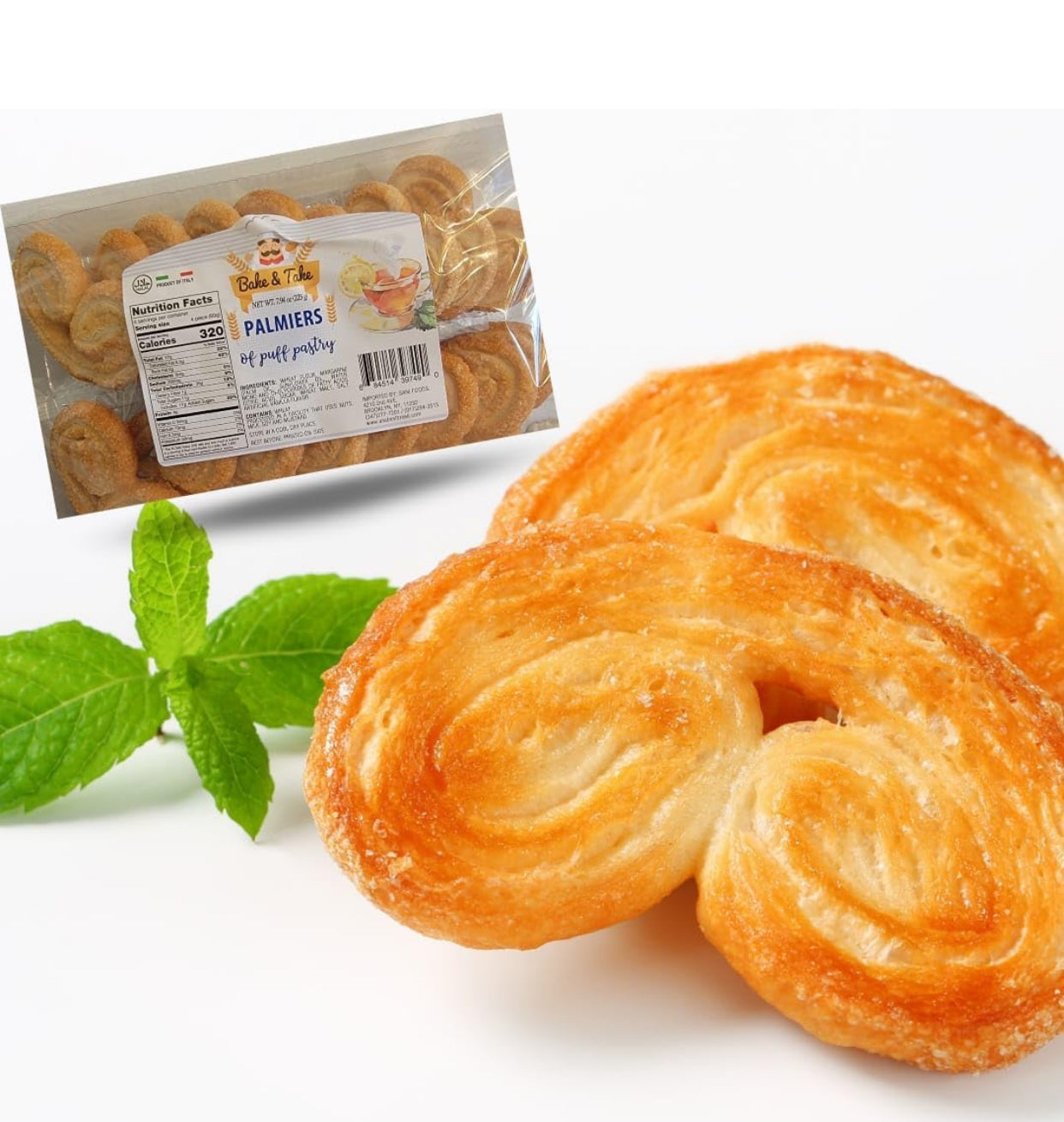 Bake & Take Palmiers - includes 16 Cookies