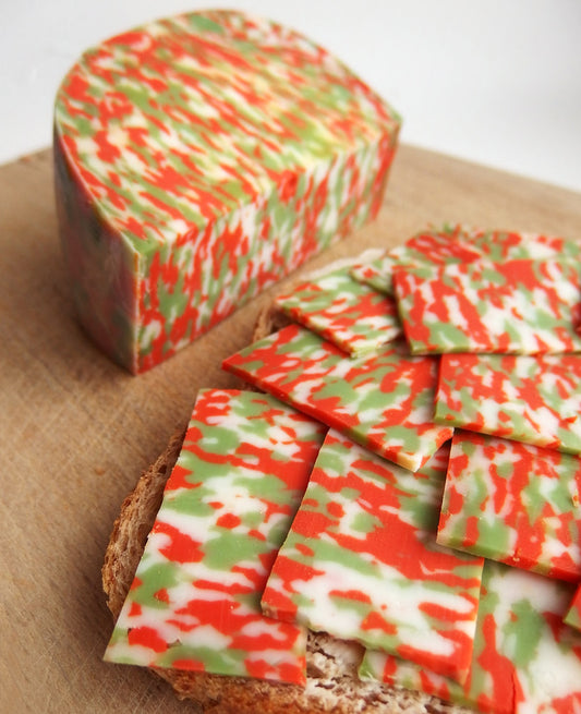 Dutch Spicy Kaas Red & Green Peppers Cheese - 1 lb