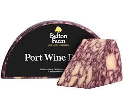 Belton Farm Port Wine Derby Cheese, 1 lb
