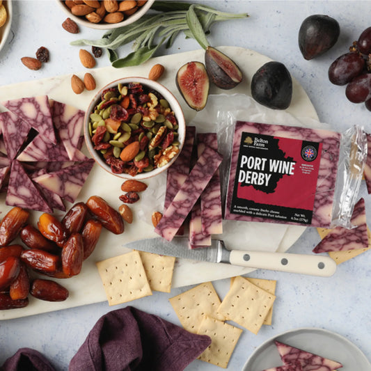 Belton Farm Port Wine Derby Cheese, 8 Oz