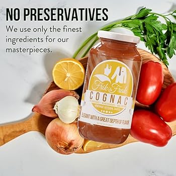 Frik & Frak Cognac Pasta Sauce - No Sugar Added, No Preservatives, Gluten Free, 36 Month Shelf Life, Artisan Small Batch Crafted Pasta Sauces, Sweetheart Sauce, 24 Oz Jars - Pack of 6