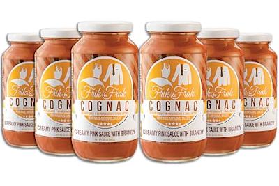 Frik & Frak Cognac Pasta Sauce - No Sugar Added, No Preservatives, Gluten Free, 36 Month Shelf Life, Artisan Small Batch Crafted Pasta Sauces, Sweetheart Sauce, 24 Oz Jars - Pack of 6