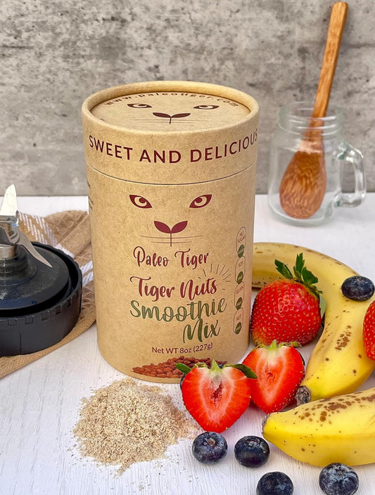 Paleo Tigernut Smoothie Mix | Tiger nuts | Vegan superfood| Low protein| Prebiotic | digestive enzyme| suitable for men and women| 8oz