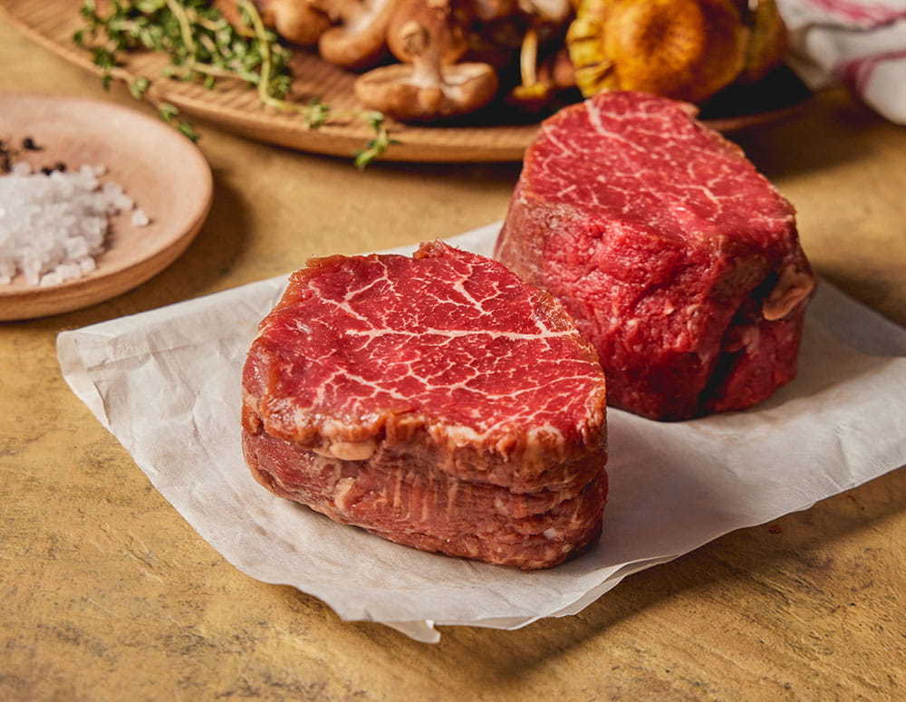 Grass Fed, Grass Finished USDA Choice Filet Mignon Steak  -  6 oz