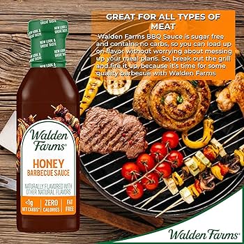 Walden Farms Bbq Sauce Variety - Hickory Smoked Barbecue, Original Barbecue, Honey Barbecue, 12 oz - Pack of 3