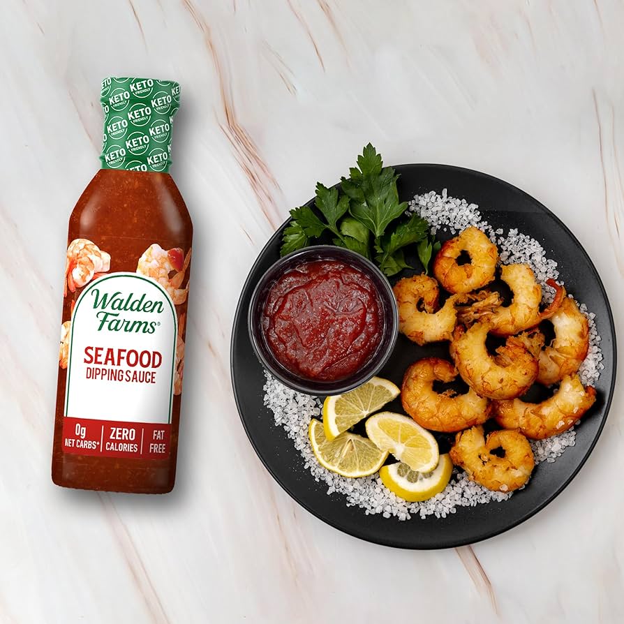 Walden Farms Calorie Free Ketchup - Gluten Free, Sugar Free Ketchup,Seafood Sauce & Original BBQ Sauce , 12 oz - Pack of 3