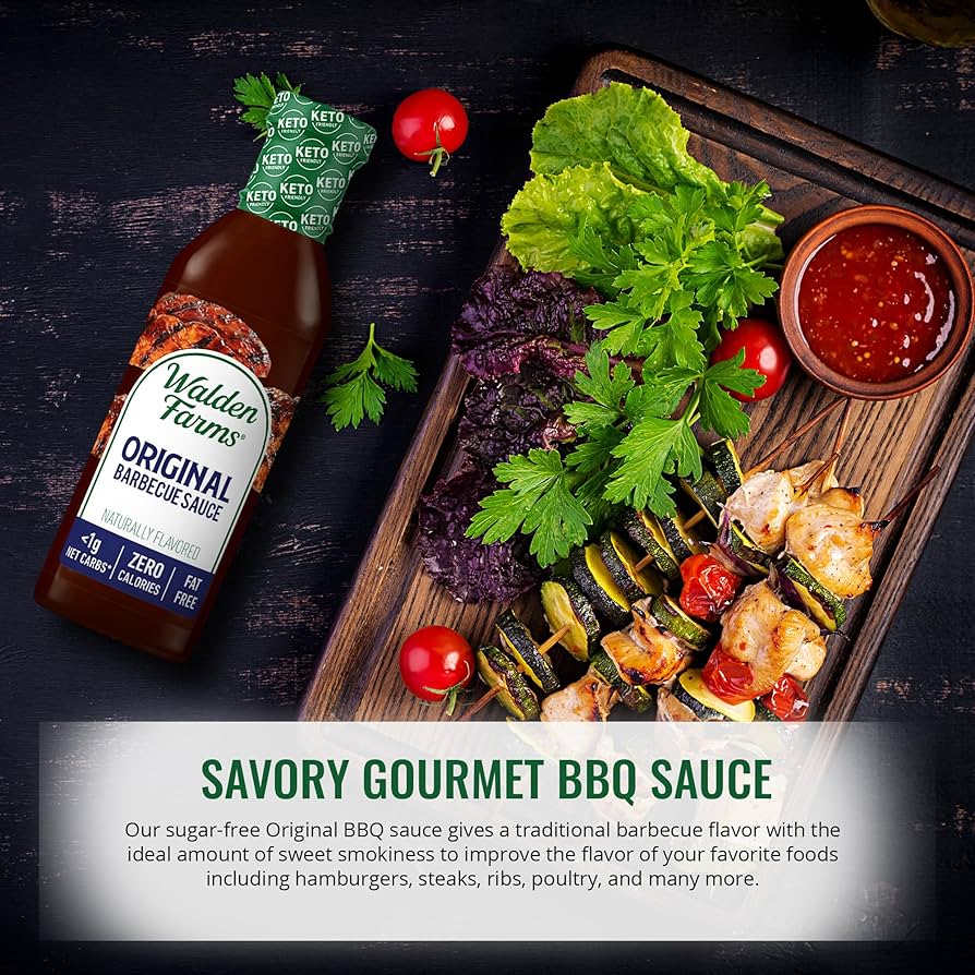 Walden Farms Calorie Free Ketchup - Gluten Free, Sugar Free Ketchup,Seafood Sauce & Original BBQ Sauce , 12 oz - Pack of 3