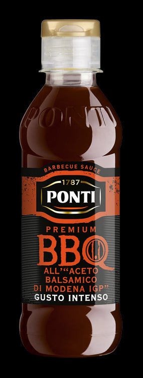Ponto Premium BBQ Glaze Sauce with Balsamic Vinegar of Modena - Sensations with Marinades - 8.8 oz, Imported from Italy - Pack of 2