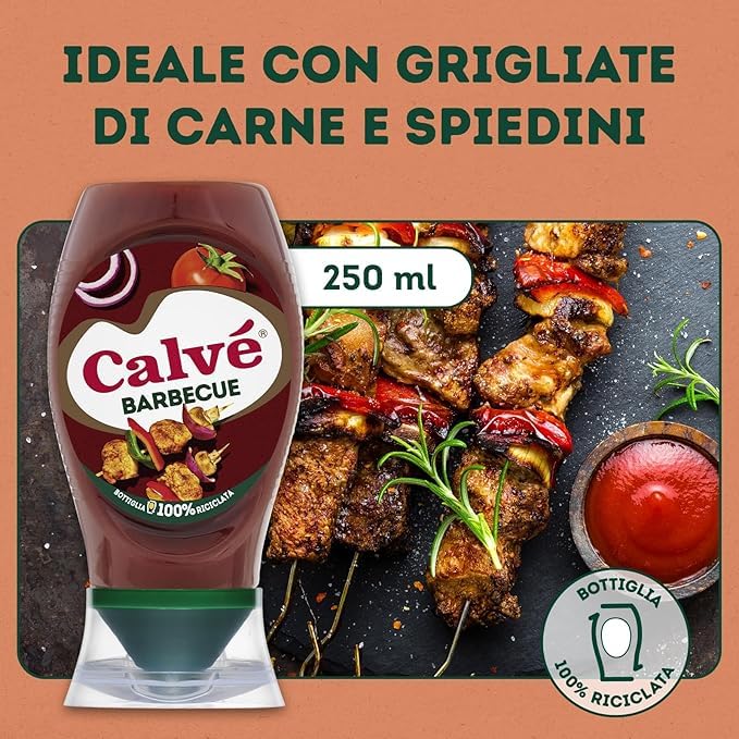 Calvé Italian Salsa Barbecue Sauce - 8.8 oz, Imported from Italy - Pack of 4