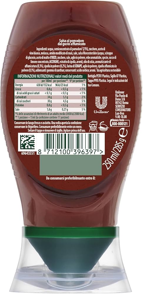 Calvé Italian Variety Dressing Sauces - Ketchup Nature, Salsa Burger, Classica, Salsa Barbecue Sauce - 8.8 oz, Imported from Italy - Pack of 4