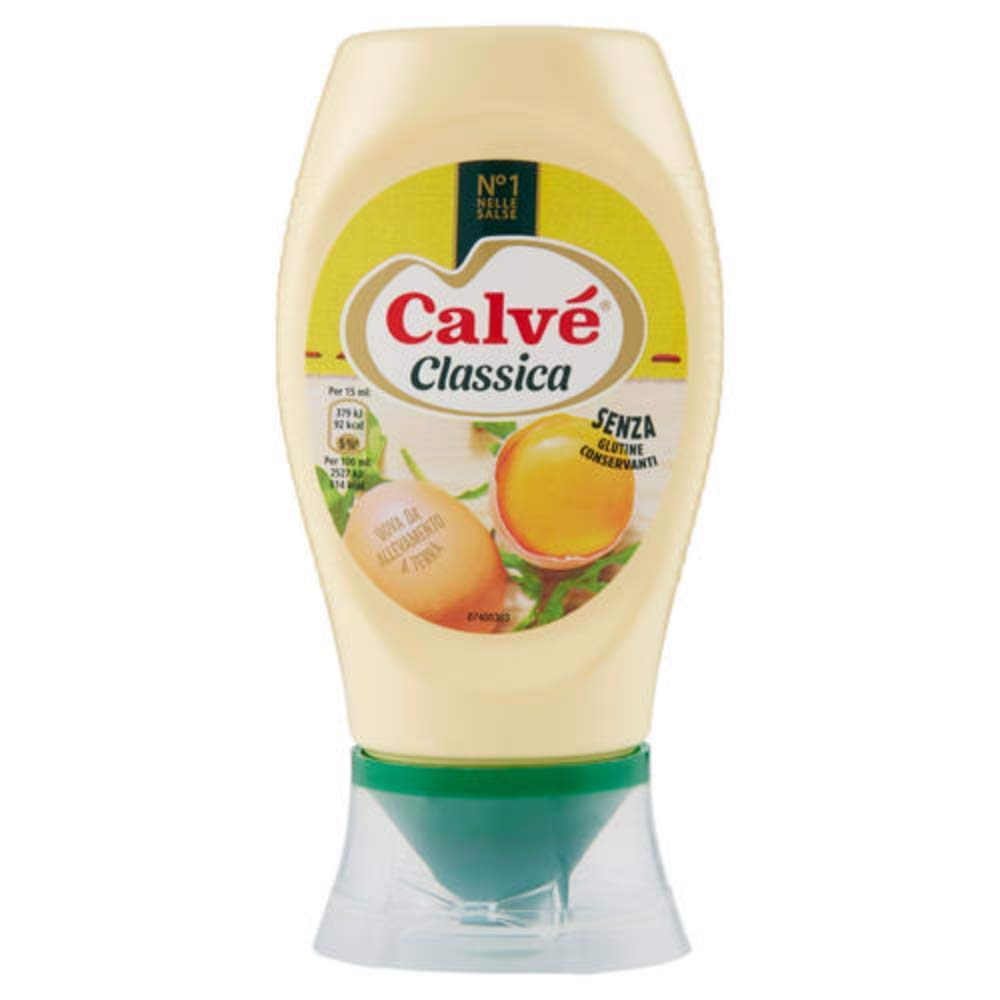 Calvé Italian Classica Gluten Free Italian Mayonnaise - 8.8 oz, Imported from Italy - Pack of 2