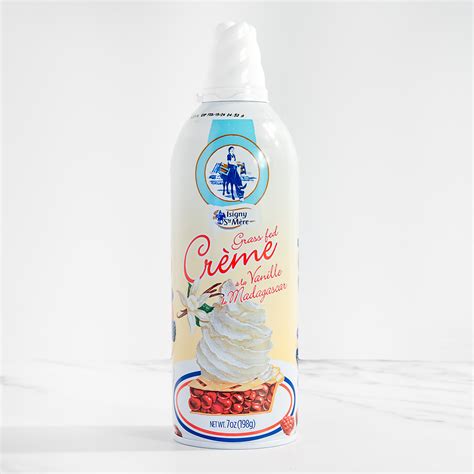 Organic Isigny's Creme Chantilly Whipped Cream with Vanilla of Madagascar - 12/Case